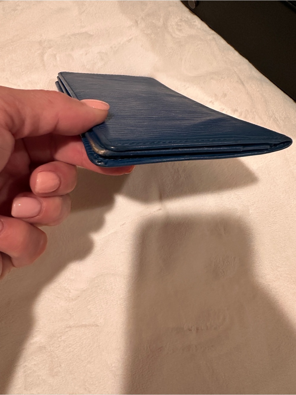 Louis Vuitton Blue Epi Leather Long Wallet with Embossed LV - Picture 4 of 8